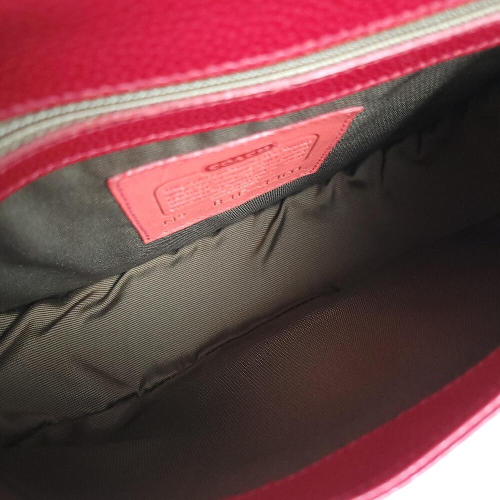 COACH 4401 Madison Carlysle Crossbody Saddle Bag Red Leather Vintage 90s Italy - Picture 11 of 13